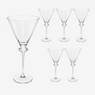 Jogo de taças para martini em vidro Diamante 415 ml 6 peças