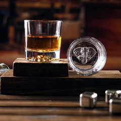 Jogo de copos para whisky em cristal ecológico Animais 4 peças 300 ml