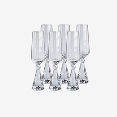 Jogo de taças para champanhe em vidro Diamond 305 ml 6 peças