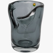 Vaso Murano Suassuna quartzo fumê 18x25 cm 