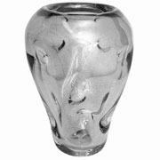 Vaso Murano Magnólia quartzo fumê 28x19 cm 