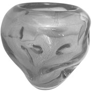Vaso Murano Peonia quartzo fumê 23x19 cm 