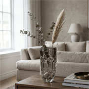 Vaso de murano Barcelona quartzo fumê 19x38 cm 