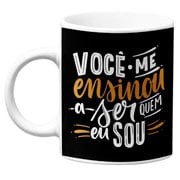 Caneca de cerâmica você me ensinou preta 325 ml 