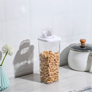 Pote hermetico com dispenser branco 1,5 litros. 