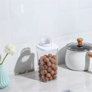 Pote hermetico com dispenser branco 1,3 litros. 