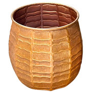 Cachepot em metal dourado 30 cm 