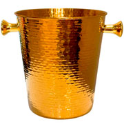 Balde de gelo em inox com alça dourado 5 litros 