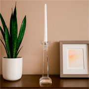 Castiçal de vidro Classic 25x06 cm 