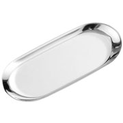 Bandeja em inox Linea prata 26x11 cm 