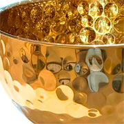 Bowl de inox bolhas dourado 22 cm 
