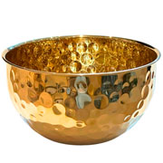 Bowl de inox bolhas dourado 26 cm 