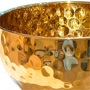 Bowl de inox bolhas dourado 26 cm 