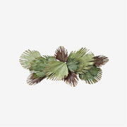 Adorno de parede folhas em metal verde 150x60 cm 