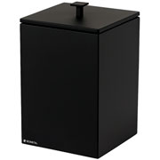 Lixeira de resina de resina quadratta black matte fosco 18x26 cm 