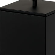 Lixeira de resina de resina quadratta black matte fosco 18x26 cm 