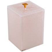 Lixeira de resina Quadratta madreperola gold 18x25 cm 