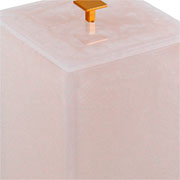 Lixeira de resina Quadratta madreperola gold 18x25 cm 