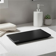 Bandeja de resina quadratta black matte fosco 20x12 cm 