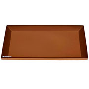 Bandeja de resina quadrada ouro 20 cm 