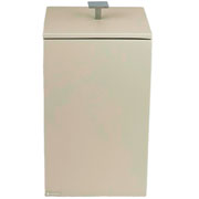 Lixeira de resina Quadratta off white 15x25 cm 