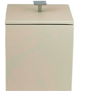 Lixeira de resina Quadratta off white 15x25 cm 