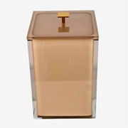 Lixeira de resina Quadratta honey cromada 18x29 cm 