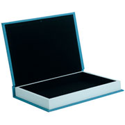 Caixa livro em MDF Art azul 31x23 cm 