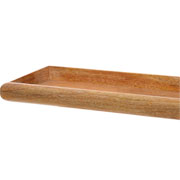 Bandeja de madeira retangular bege 50x12 cm 
