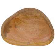 Bandeja de madeira bege 25x18 cm 