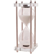 Ampulheta de vidro Vintage areia branco 15 minutos 