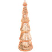 Árvore de natal em vidro âmbar com led 48 cm 