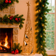 Árvore de natal espelhada dourada  85 cm. 