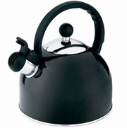 Chaleira de inox Apito Fixo Hercules preta 1,75 litros 