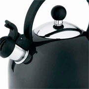 Chaleira de inox Apito Fixo Hercules preta 1,75 litros 
