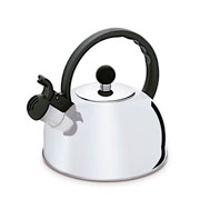 Chaleira de inox Apito Fixo Hercules prata 1,75 litros 
