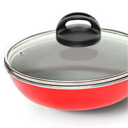 Frigideira de alumínio Gourmet vermelha 28 cm 