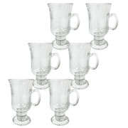 Jogo de xícaras de vidro para cappuccino 240 ml 06 peças 