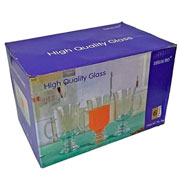 Jogo de xícaras de vidro para cappuccino 240 ml 06 peças 