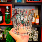 Balde para gelo de cristal ecológico com pinça Forest 1 L 