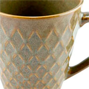 Caneca de cerâmica Geometrix fine verde oliva 345 ml 