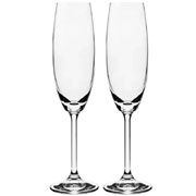 Jogo de taças de cristal Bohemia para champanhe 220 ml 02 peças 