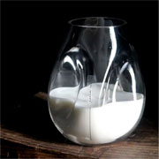 Vela de cera vegetal decorativa suporte vidro Orgânico 13x19 cm 