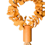 Colar de Cascas de Jacaranda Off White 80 cm 