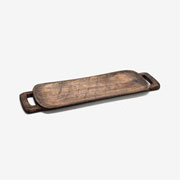 Bandeja com alça em madeira mangô ligth brown 56x16 cm 