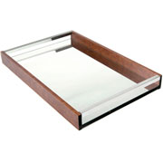Bandeja de madeira Naturals espelhada marrom 45x30 cm 