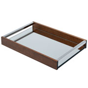 Bandeja de madeira Naturals espelhada marrom 36x25 cm 