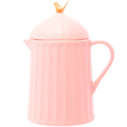 Bule de cerâmica Colibri com tampa rosa 600 ml 