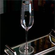 Jogo de taças de vidro para champanhe Balls Fio de Ouro 220 ml 2 peças 