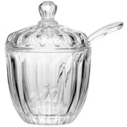 Açucareiro em cristal com colher e tampa geneva 11 cm 